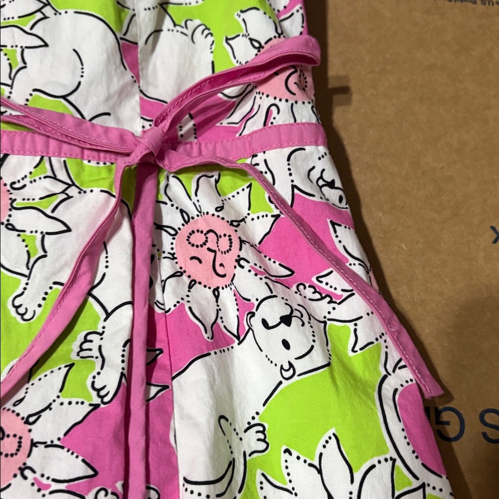 Lilly Pulitzer vintage 90s white label size 2 strapless mini dress french fried - Picture 4 of 12